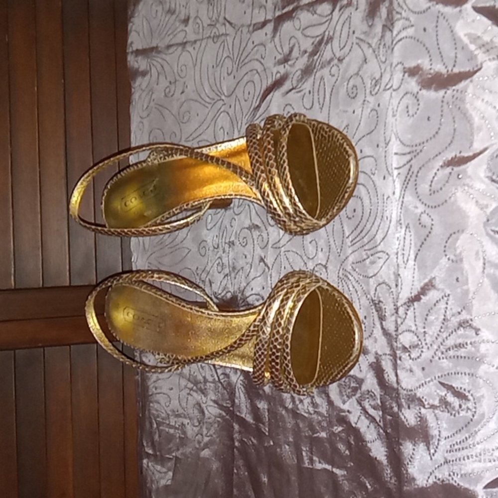 Coach Gold High Heels